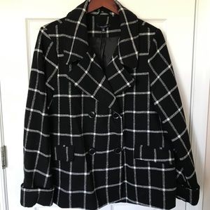Black Checkered Coat